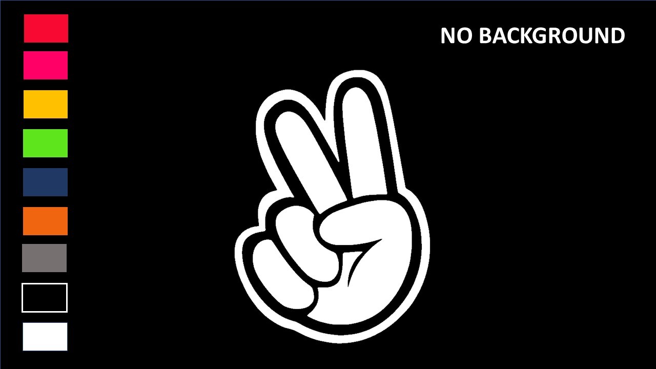 PEACE SIGN HAND, Decal Stickers for Cars, Windows, Laptops, Tablets.