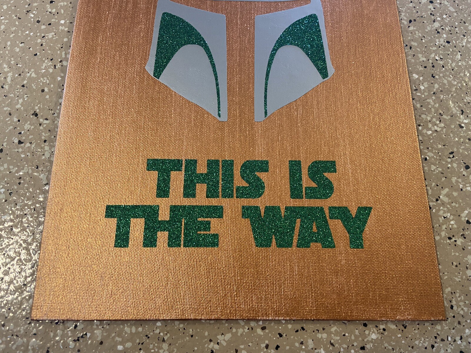 Star Wars Mandalorian This Is The Way Vinyl On Canvas 9×12 Signed Artwork