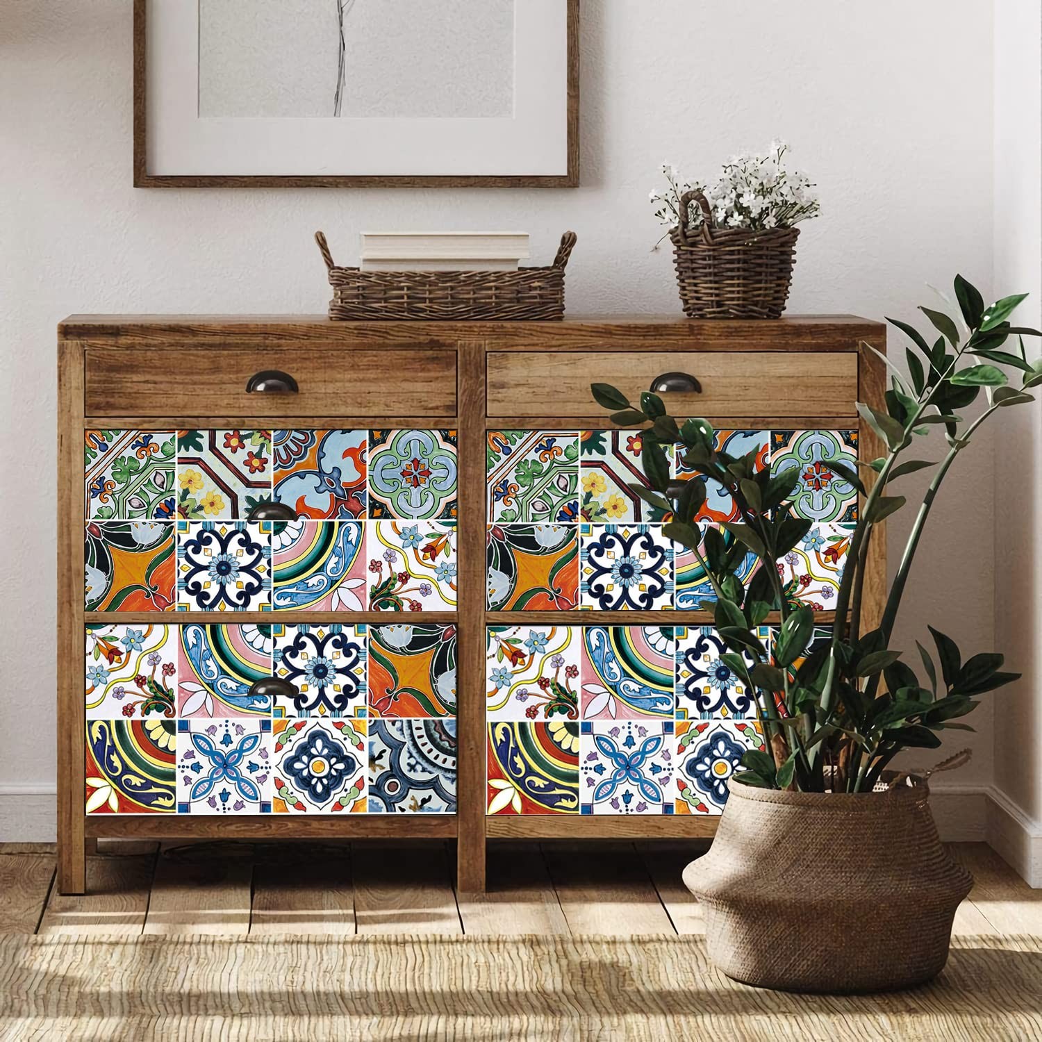 Peel Stick Moroccan Bohemian Kitchen Backsplash Stickers 6×6 Waterproof