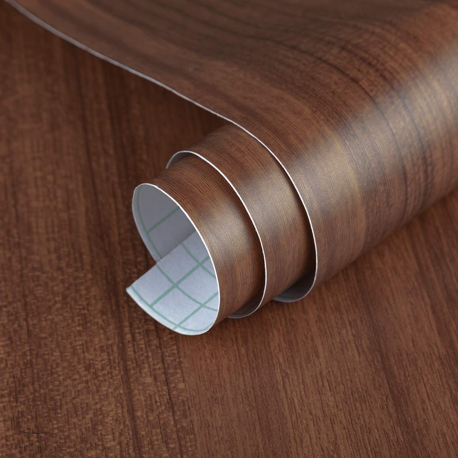 Extra Wide Wood Grain Peel and Stick Wallpaper Brown Thick 31.5x157inch Light…