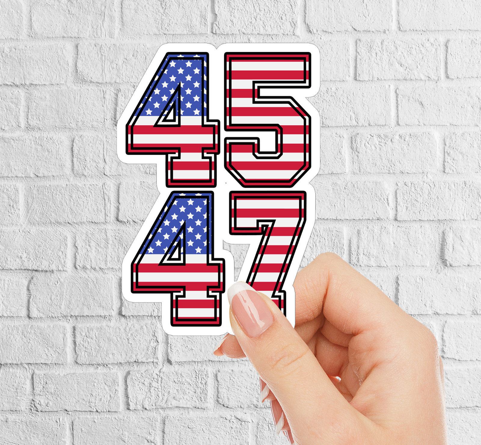NEW – MAGA Trump 2024 Sticker – 45/47 – ” Vinyl Sticker 2.5 x 3.5 INCHES