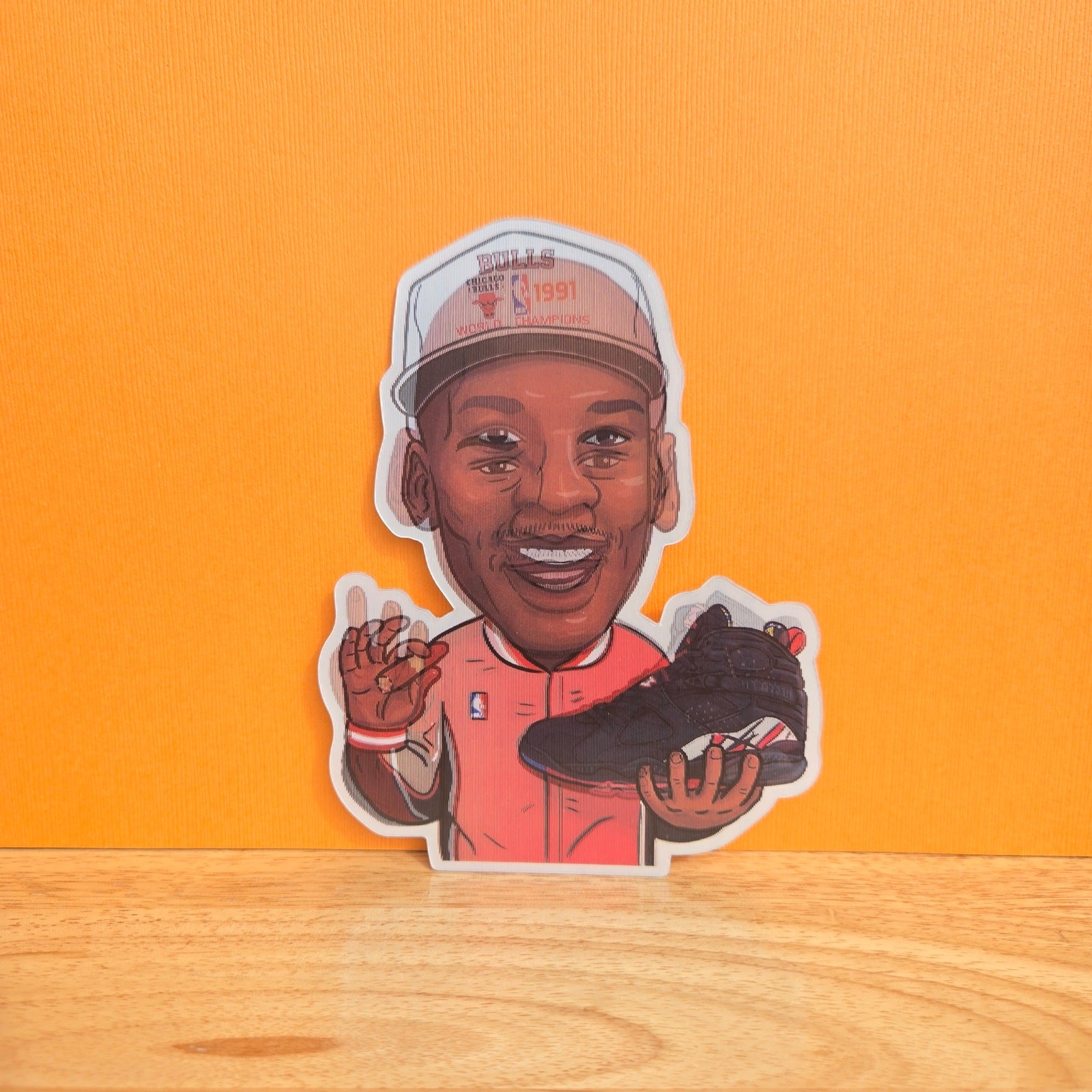 Michael Jordan Chicago Bulls 3D Lenticular Peeker Sticker Car Decal