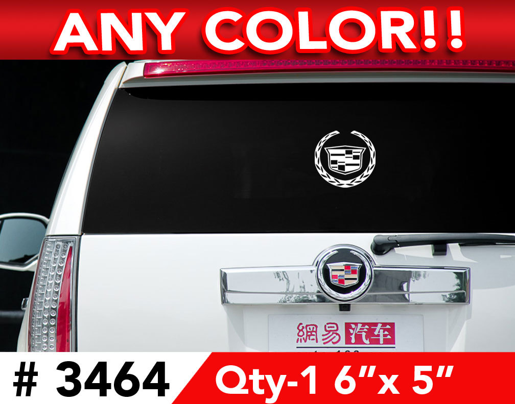 CADILLAC ESCALADE CTS STS DTS DECAL STICKER 6″ x 5″ Any 1 color