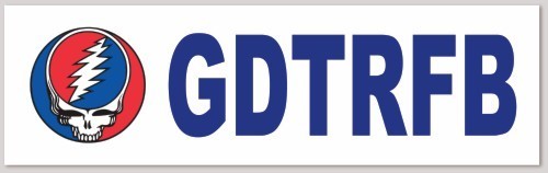 ⚡️ ⚡️Grateful Dead Vinyl Bumper Sticker 10″ x 3″  GDTRFB   ⚡   ⚡️