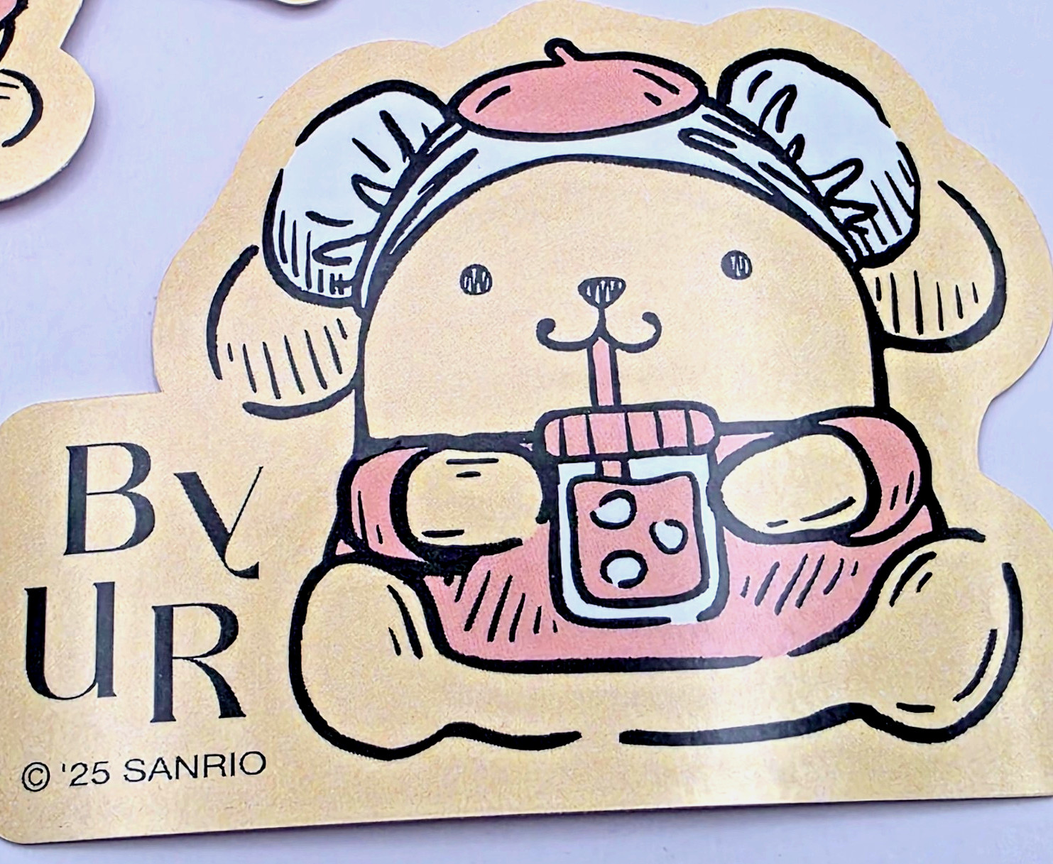 Sanrio Pompompurin Vinyl Stickers Set of 3 Kawaii Laptop Phone Water Bottle