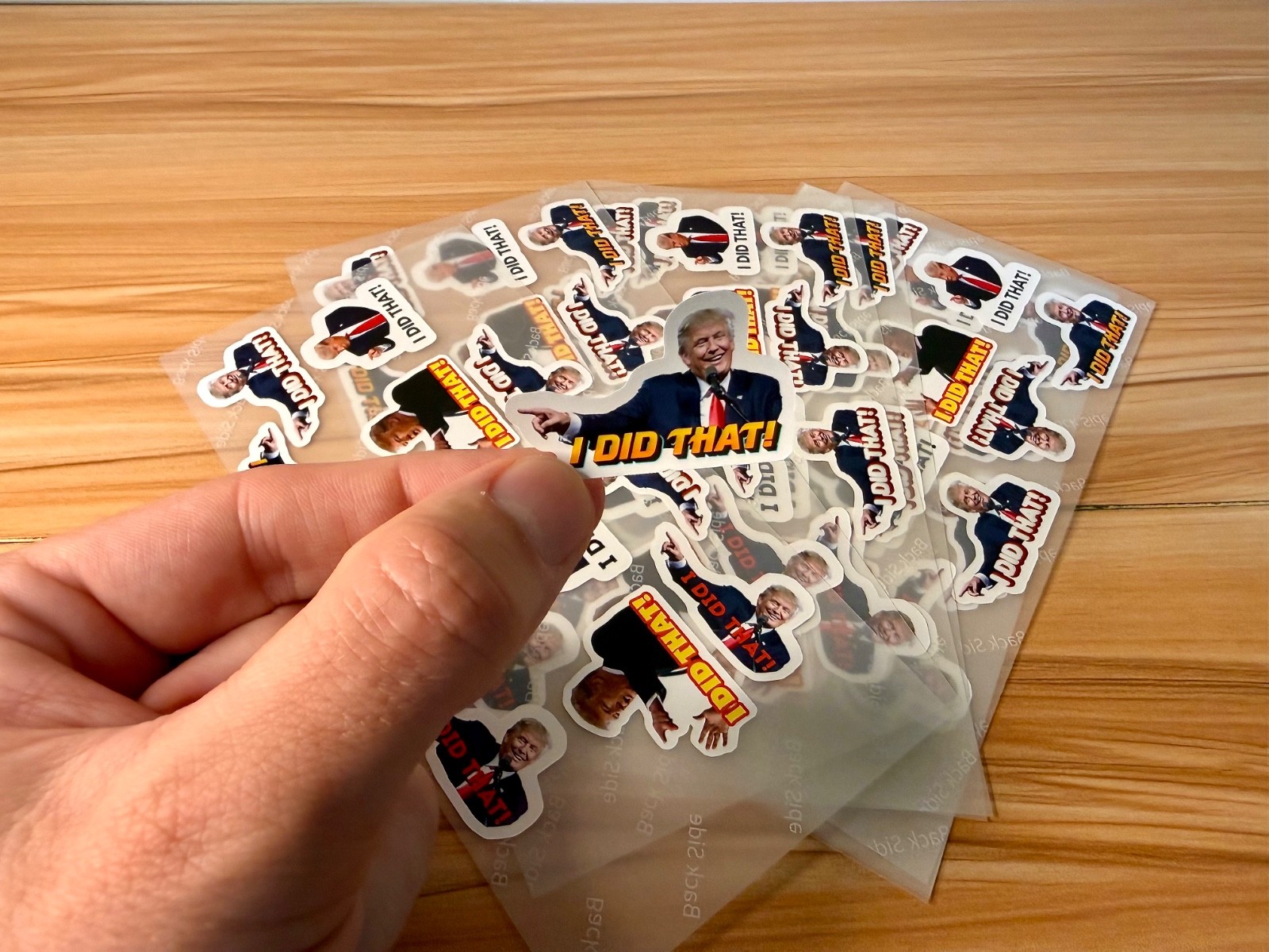 Trump “I DID THAT” Stickers 50pcs Mixed Political Vinyl Decals for Gas Pump 1″