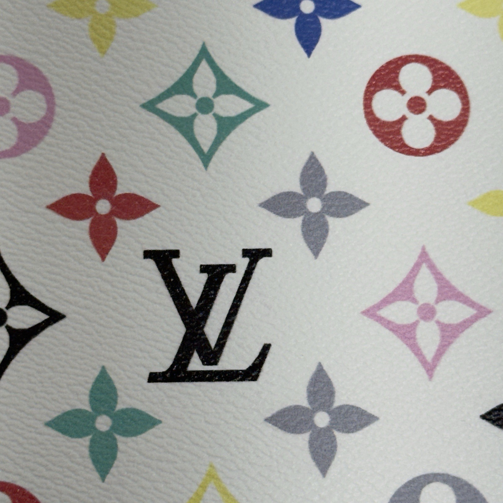 LV Multicolor Monogram Vinyl for Crafting Classic Size piece 12″ X 12″ Scrap