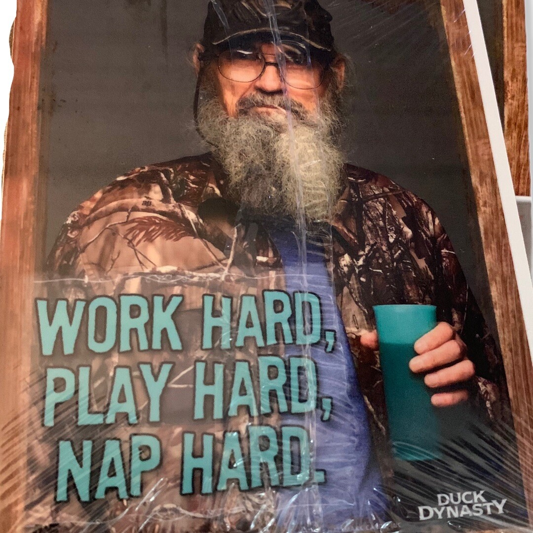 3 Hallmark Moveable Decorations Sticker Duck Dynasty Si Robertson Work Play Nap
