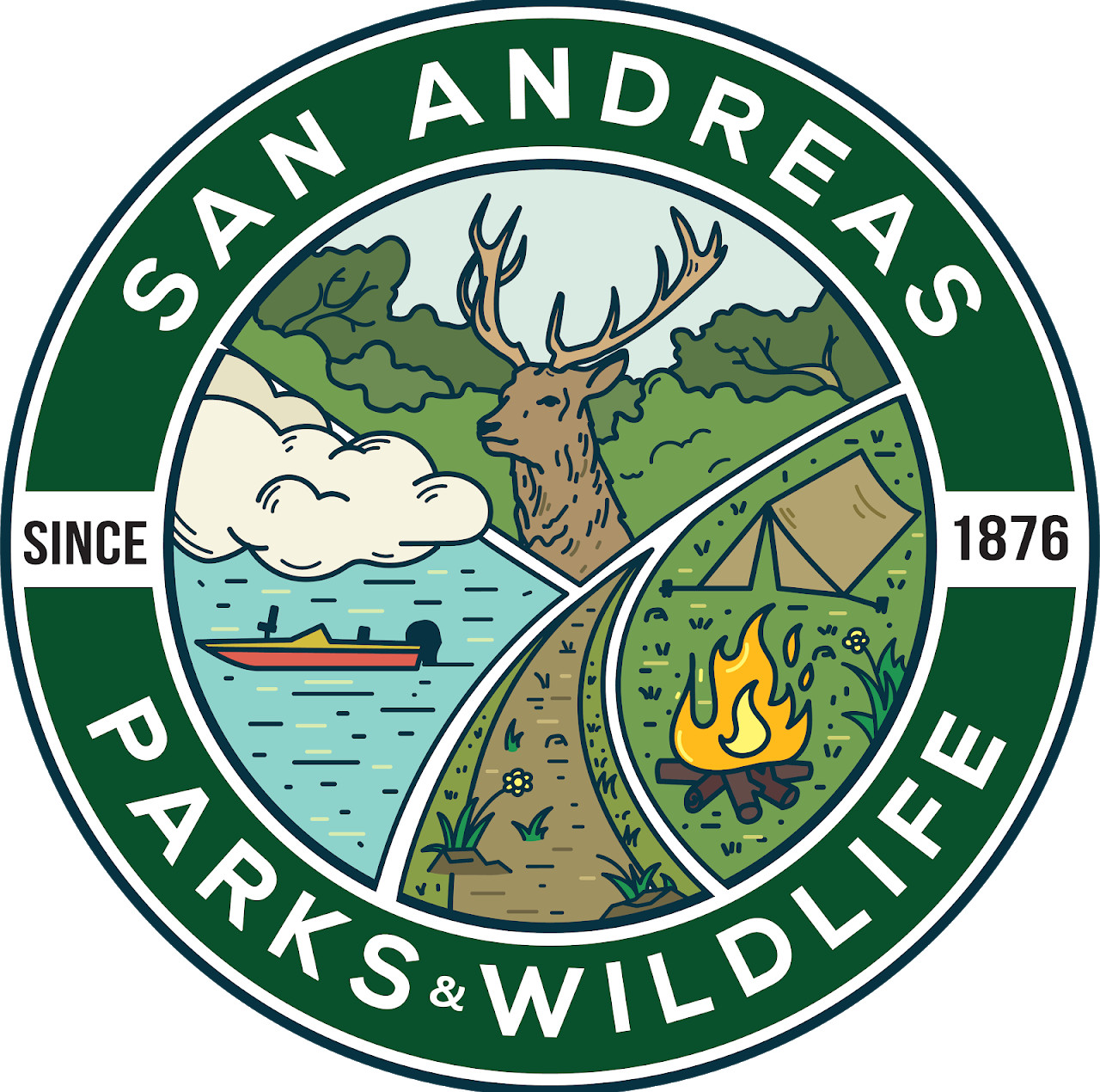 San Andreas National park sticker weatherproof bumper vinyl decal