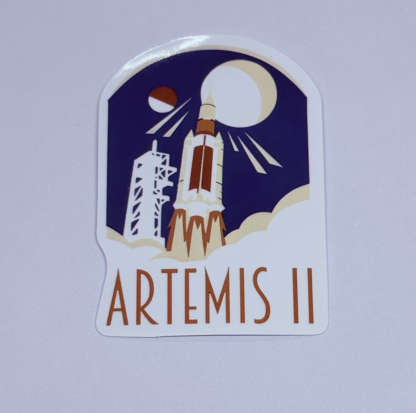 Artemis II Novelty Sticker Launch Pad Decal Moon Space Art Journal Decor Tc6