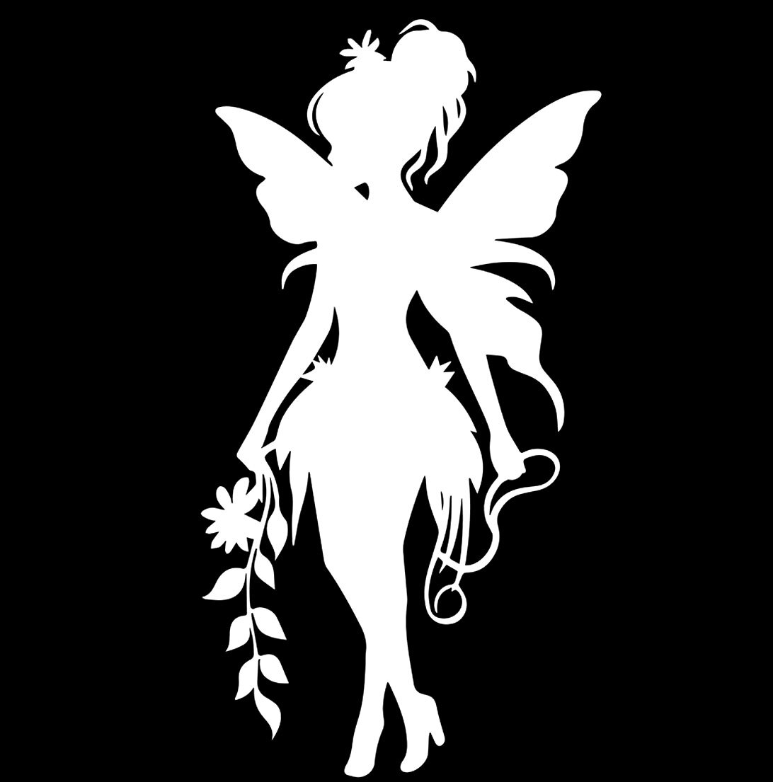 Fairy Silhouette Two PK 6″ Vinyl Decal Car Truck Tablet Laptop Window Tumbler
