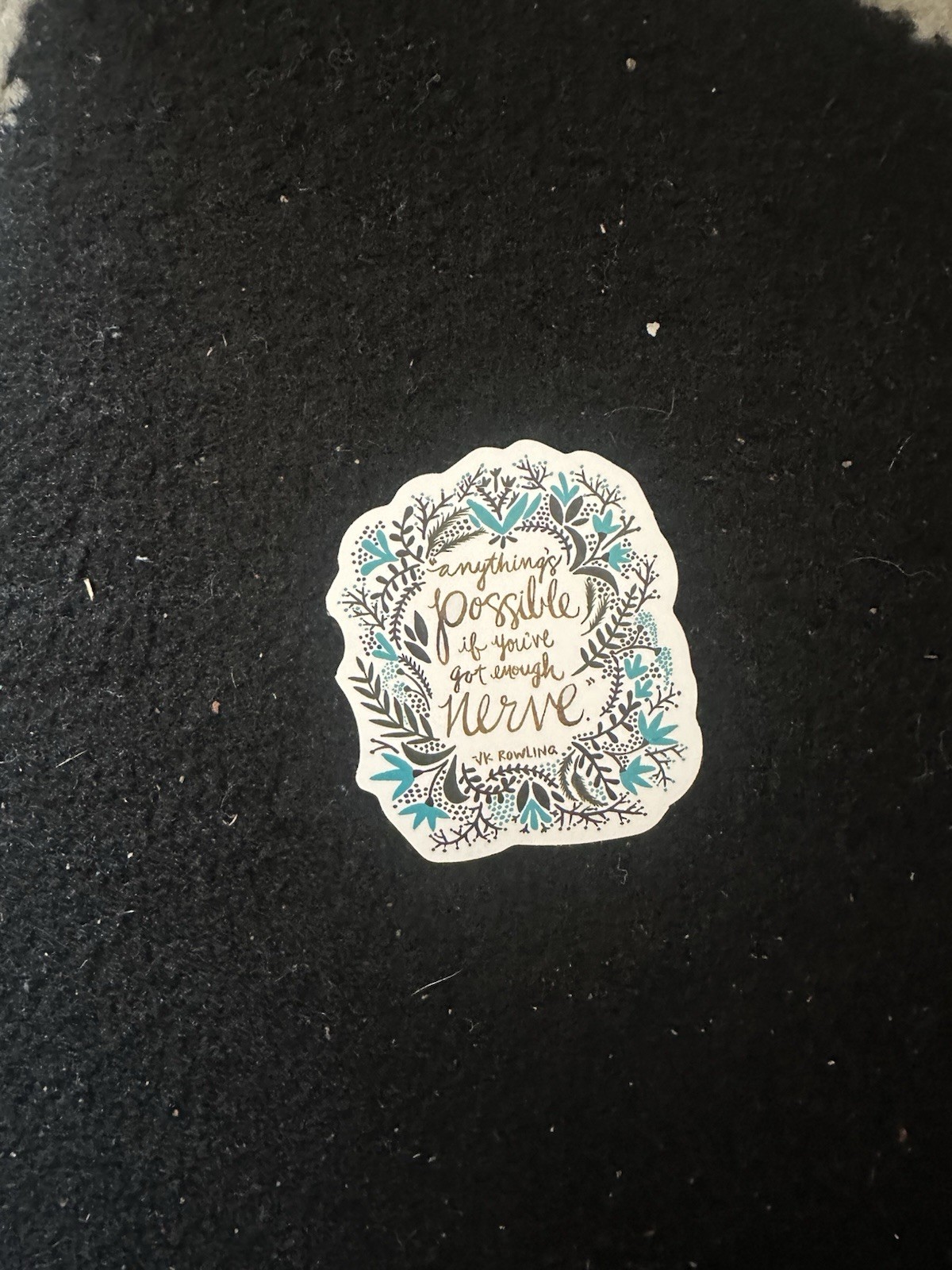 Inspirational Vinyl Sticker, Removable, Floral, Decorative for Wall, Laptop