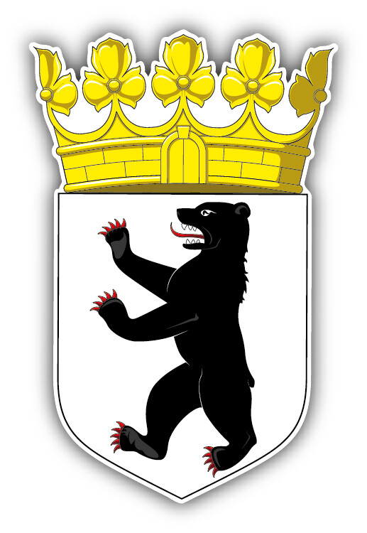 Berlin State Coat Of Arms Germany Car Bumper Sticker Decal ”SIZES”