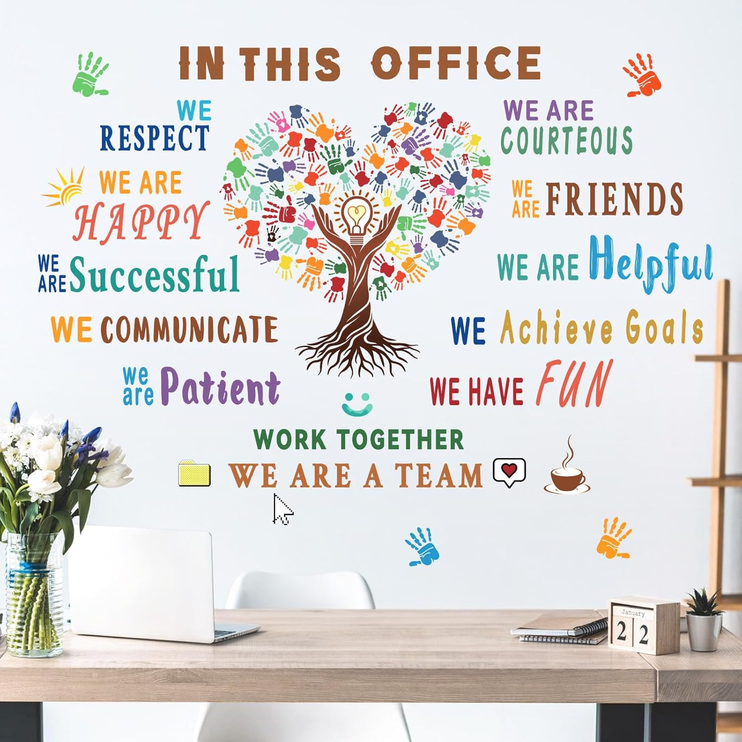 Office Inspirational Wall Decal Quotes Motivational Lettering Office Teamwork Pe