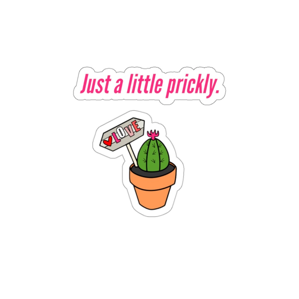 Just a Little Prickly Title and Cactus Kiss-Cut Sticker Set