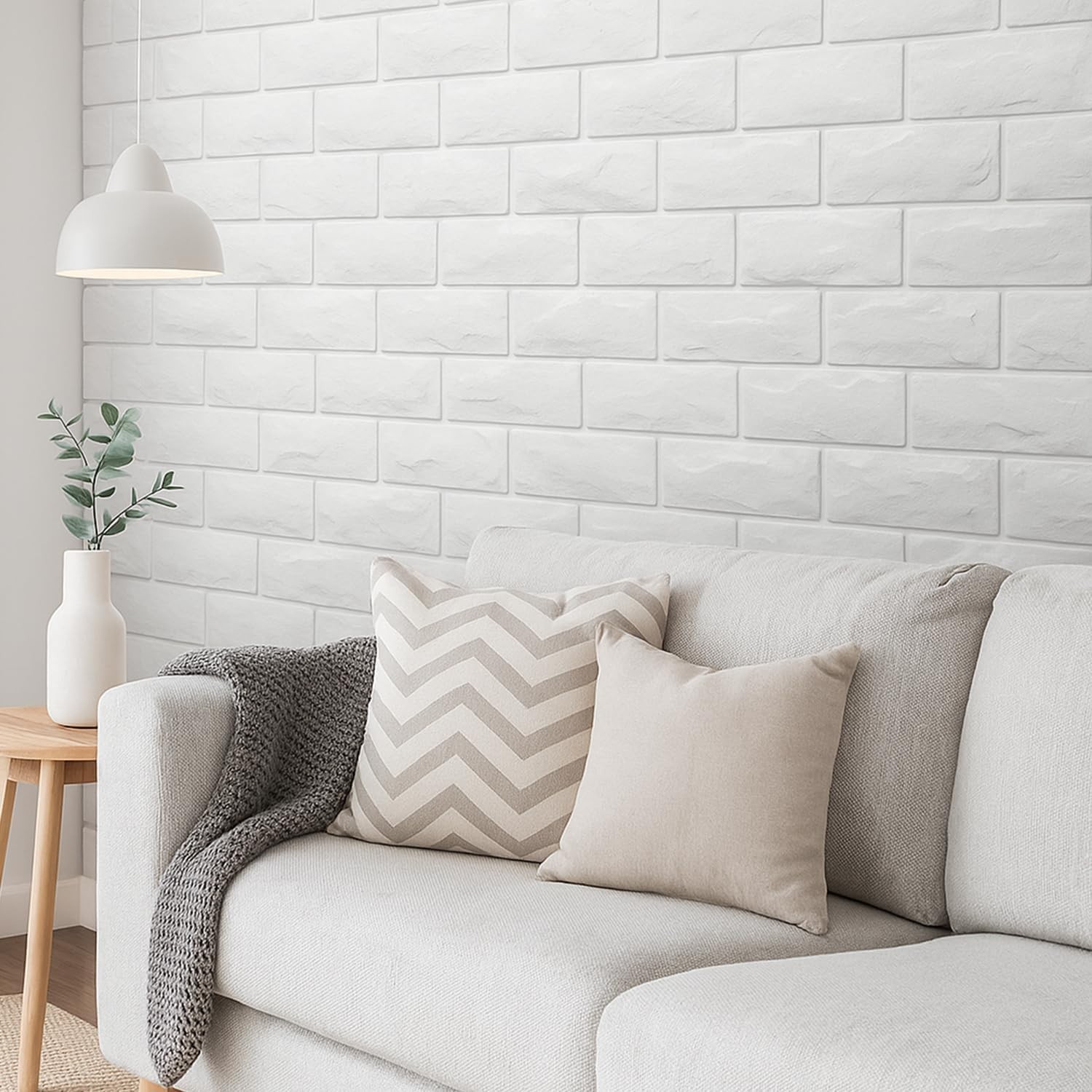 20 Pcs 3D Faux Brick Peel and Stick Wall Panels – Waterproof & Easy to Install