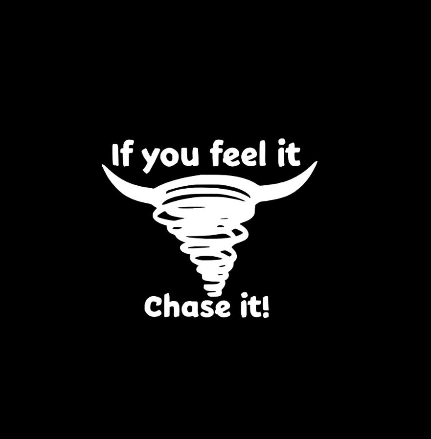 Twisters 2024 Style Vinyl Decal Sticker “Chase It” Glen Powell 6×5 Inches!