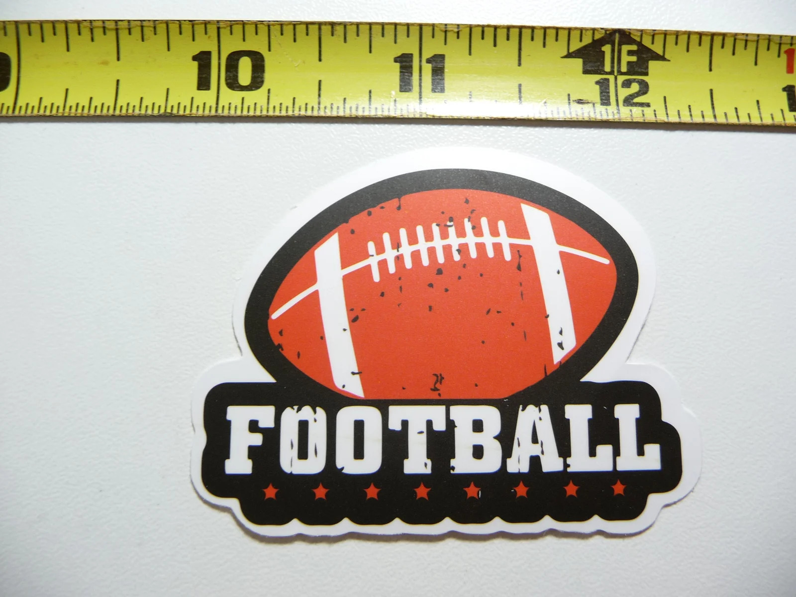 FOOTBALL OVER FOOTBALL SMALL STICKER DECAL GAME ATHLETIC SPORTS GAME