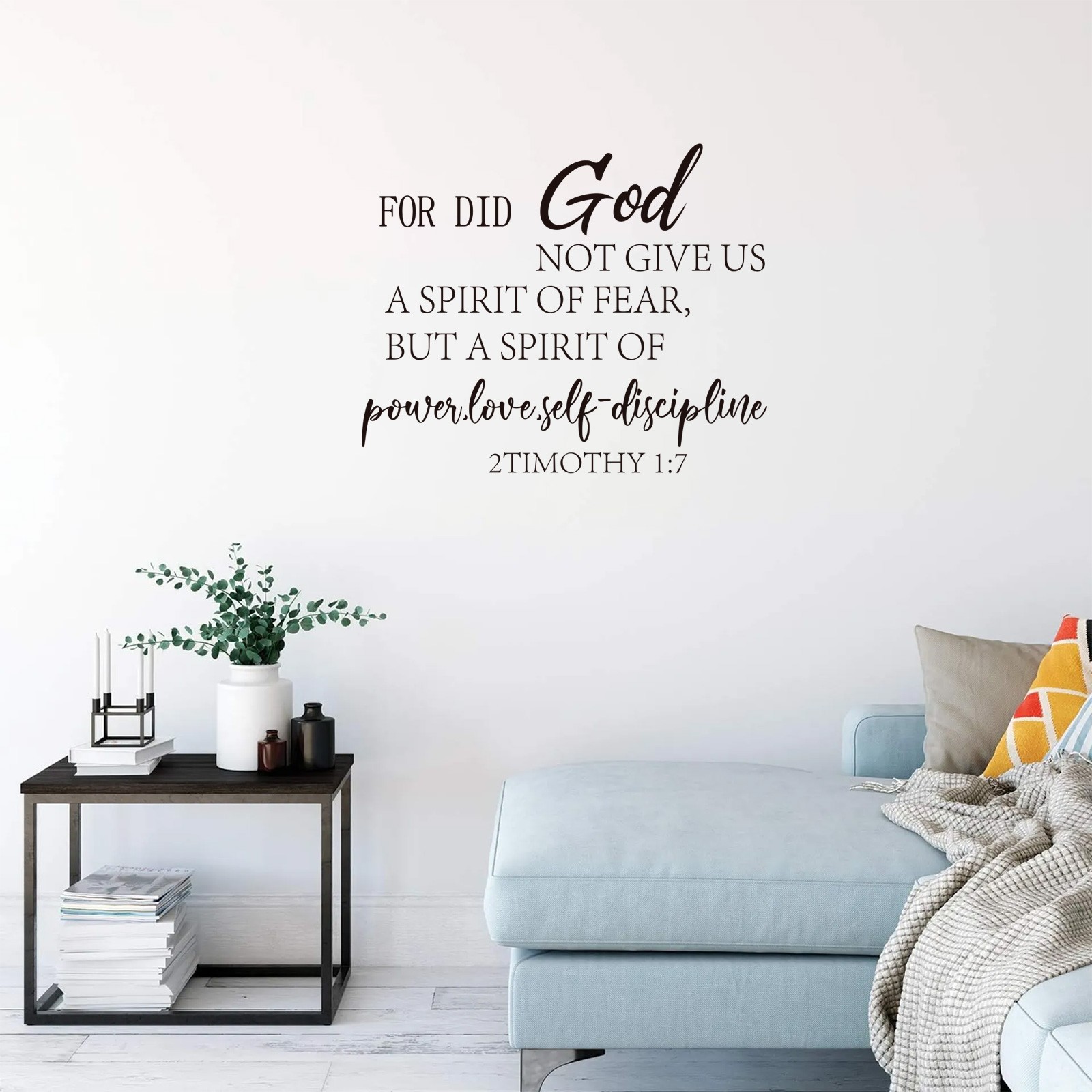 4PCS Modern Inspirational Quote Sticker Removable Vinyl Wall Art for Living Room