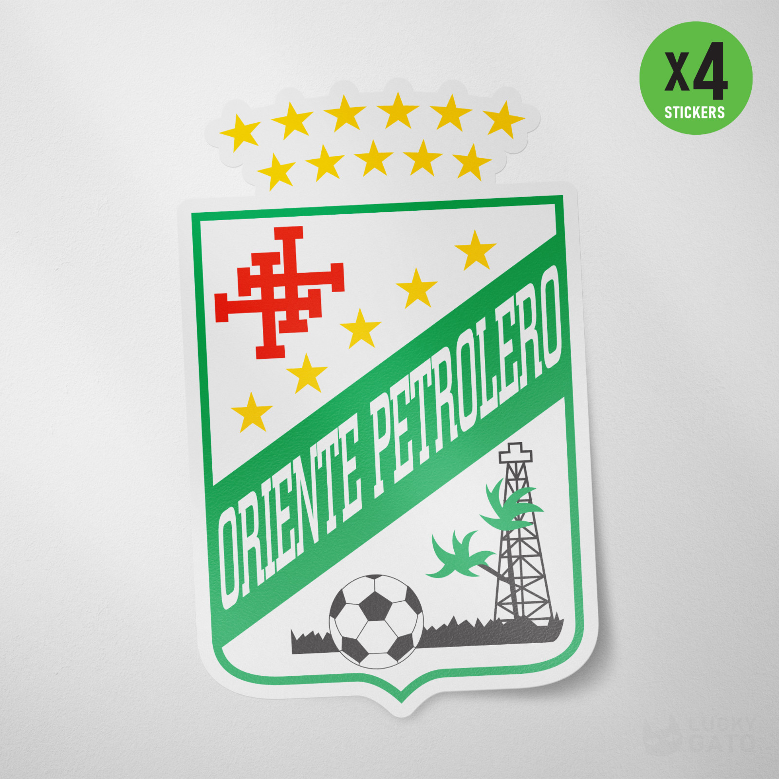 (4 Pack) Oriente Petrolero Bolivia Vinyl Sticker Decal Calcomania Santa Cruz