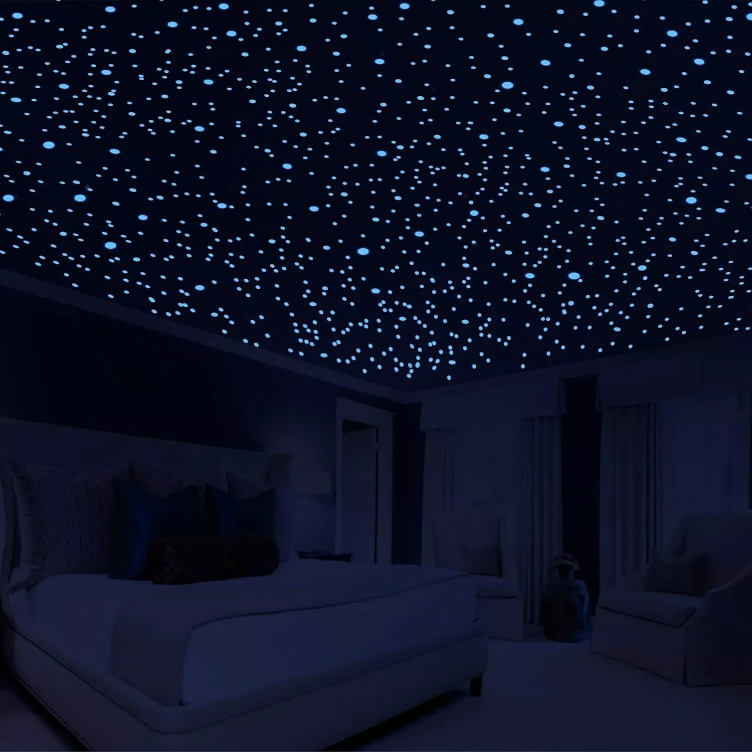 808 PCS Glow in The Dark Stars for Ceiling Glowing Wall Decals Decor Stickers…
