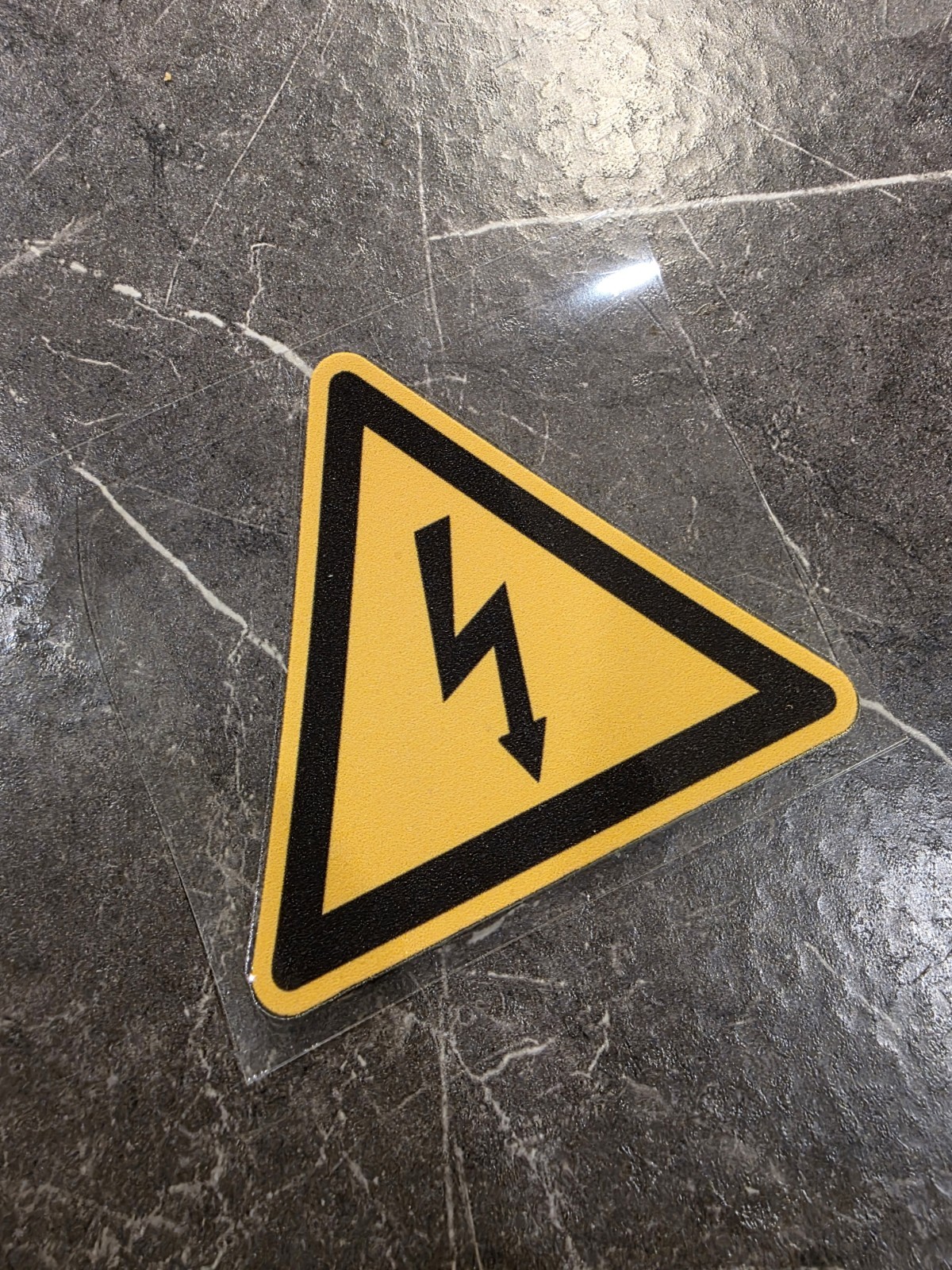 High Voltage Electrical Shock Hazard Warning Symbol UV DTF Decal Sticker USA