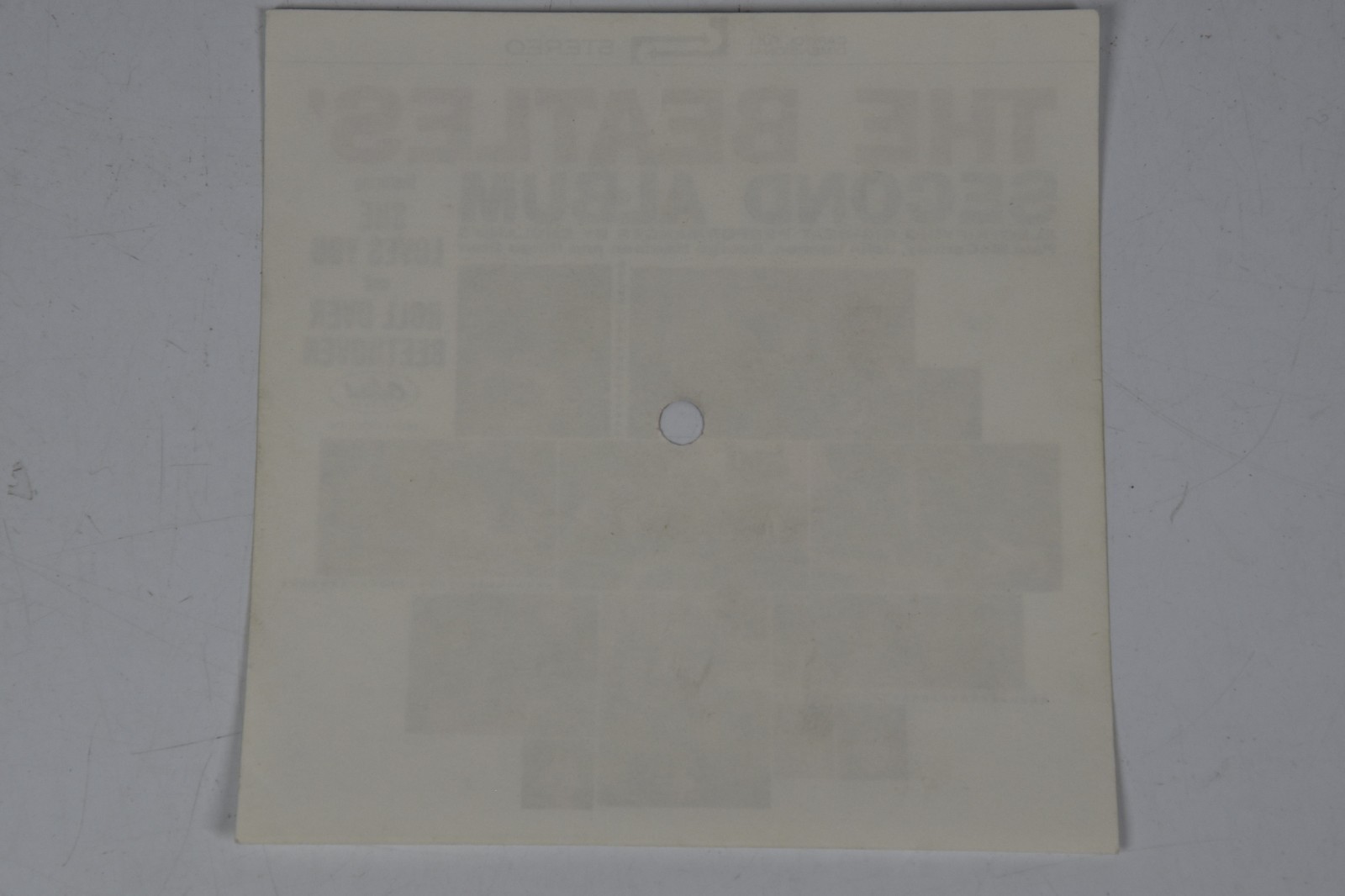 Vintage Beatles’ Second Album Insert Cover Art 6″ Art Print 45 Record Paper ONLY
