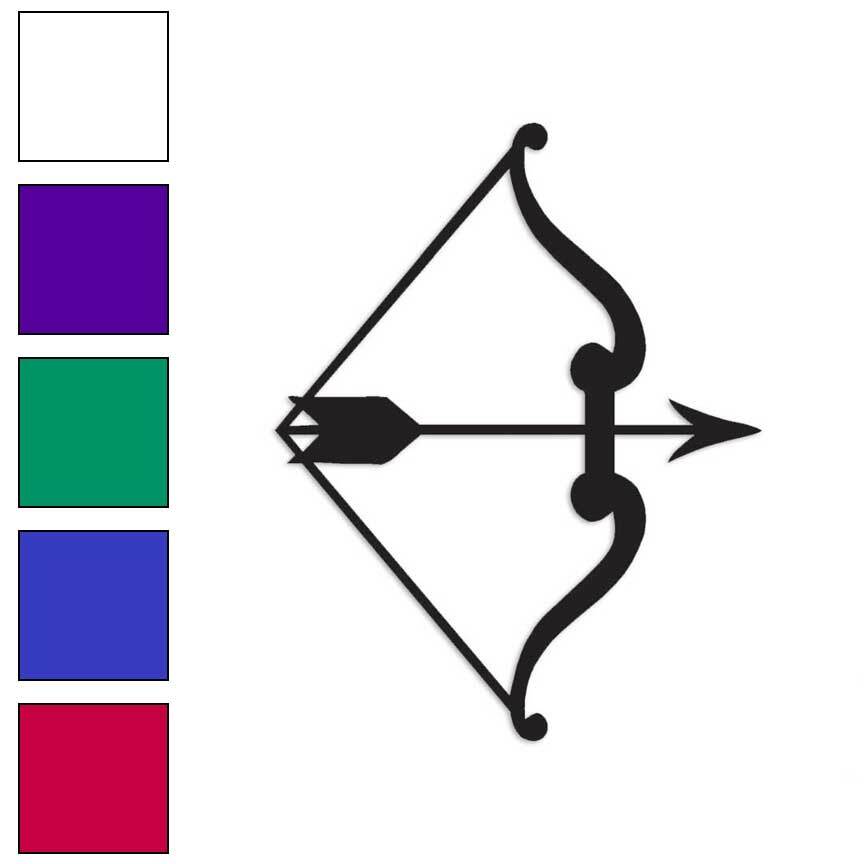 Bow Arrow Archery, Vinyl Decal Sticker, Multiple Colors & Sizes #3158