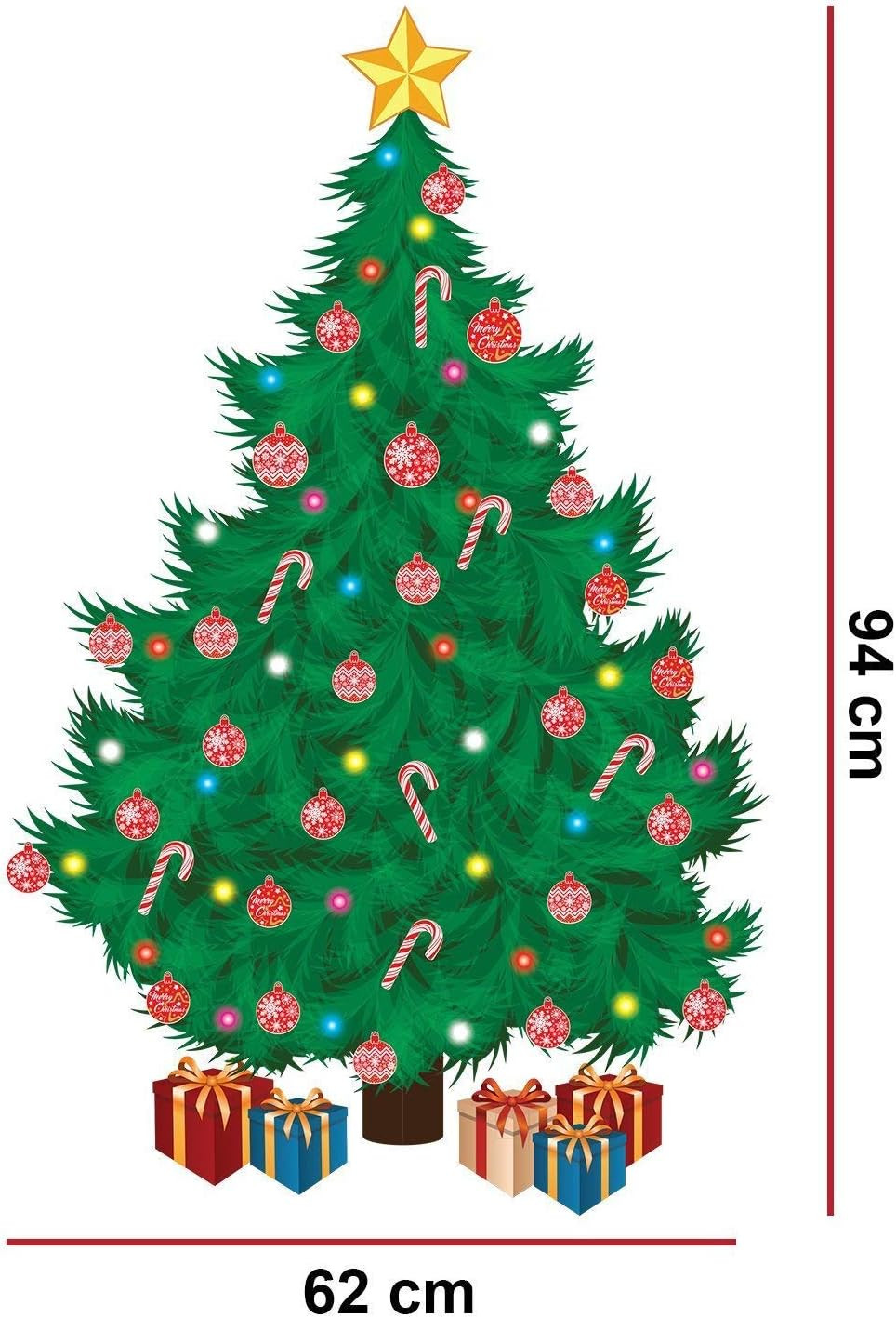 Christmas Decorations Clearance for Home Indoor Wall Stickers Merry Christmas De