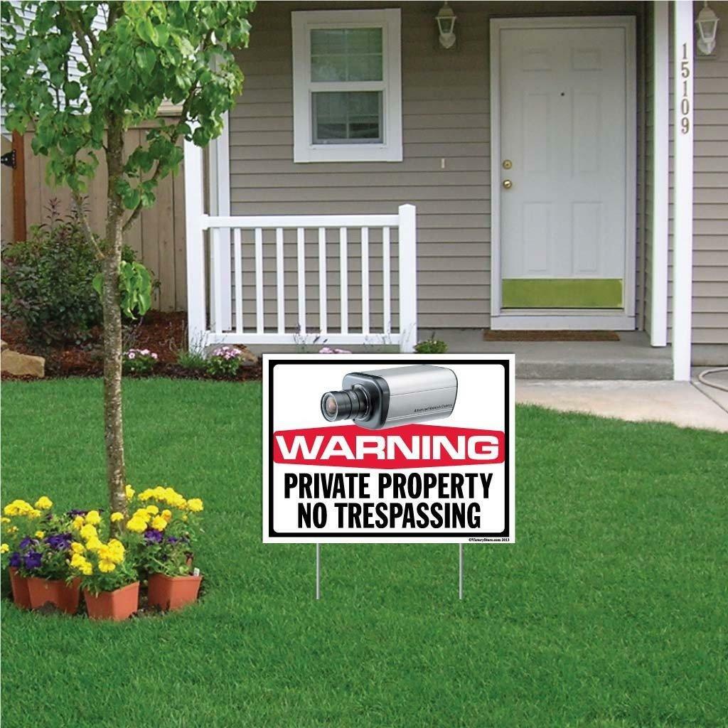 Private Property No Trespassing Security Camera Sign/Sticker – #11 FREE SHIPPING