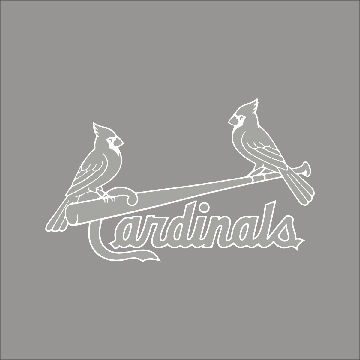 St Louis Cardinals #5 MLB Team Logo 1 Color Vinyl Decal Sticker Car Window Wall
