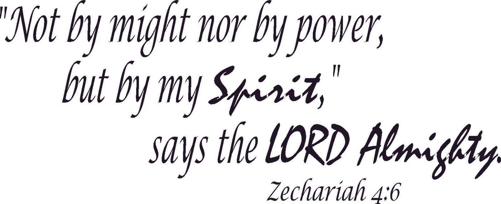 Zechariah 4:6 11″x22″ Bible Verse Wall Decal by Scripture Wall Art – Decor