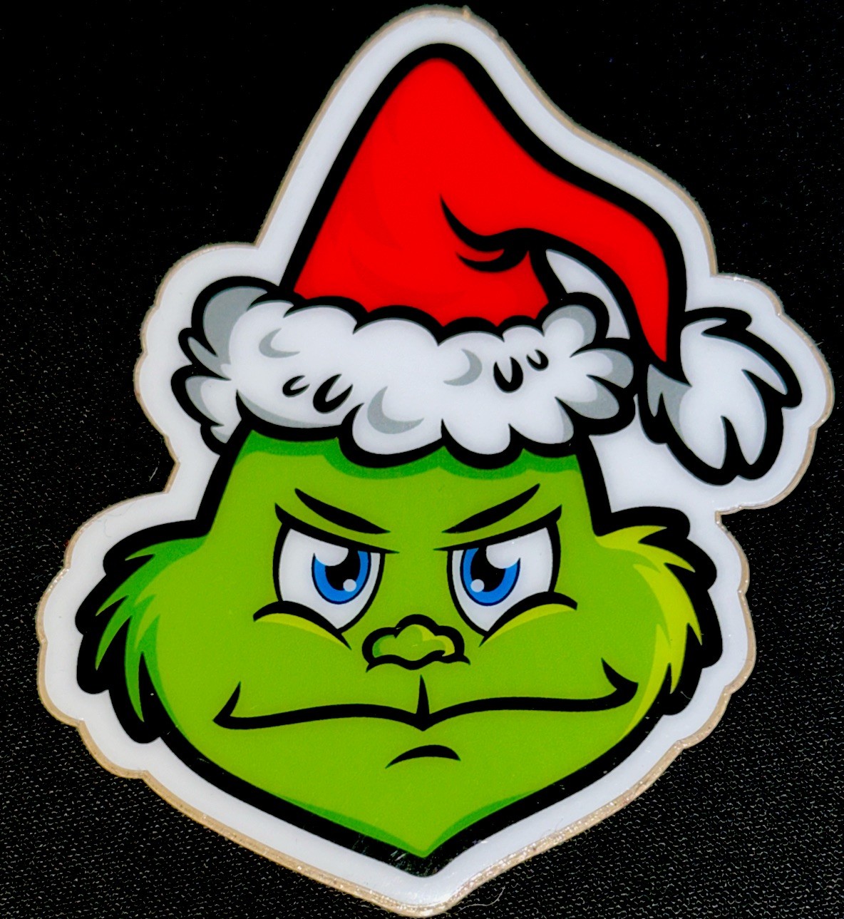 GRINCH STICKER✨💚🎅🏻💚✨3 3/4” X 3 1/4”✨THICK & GLOSSY✨SANTA✨ WATCHING YOU✨💫