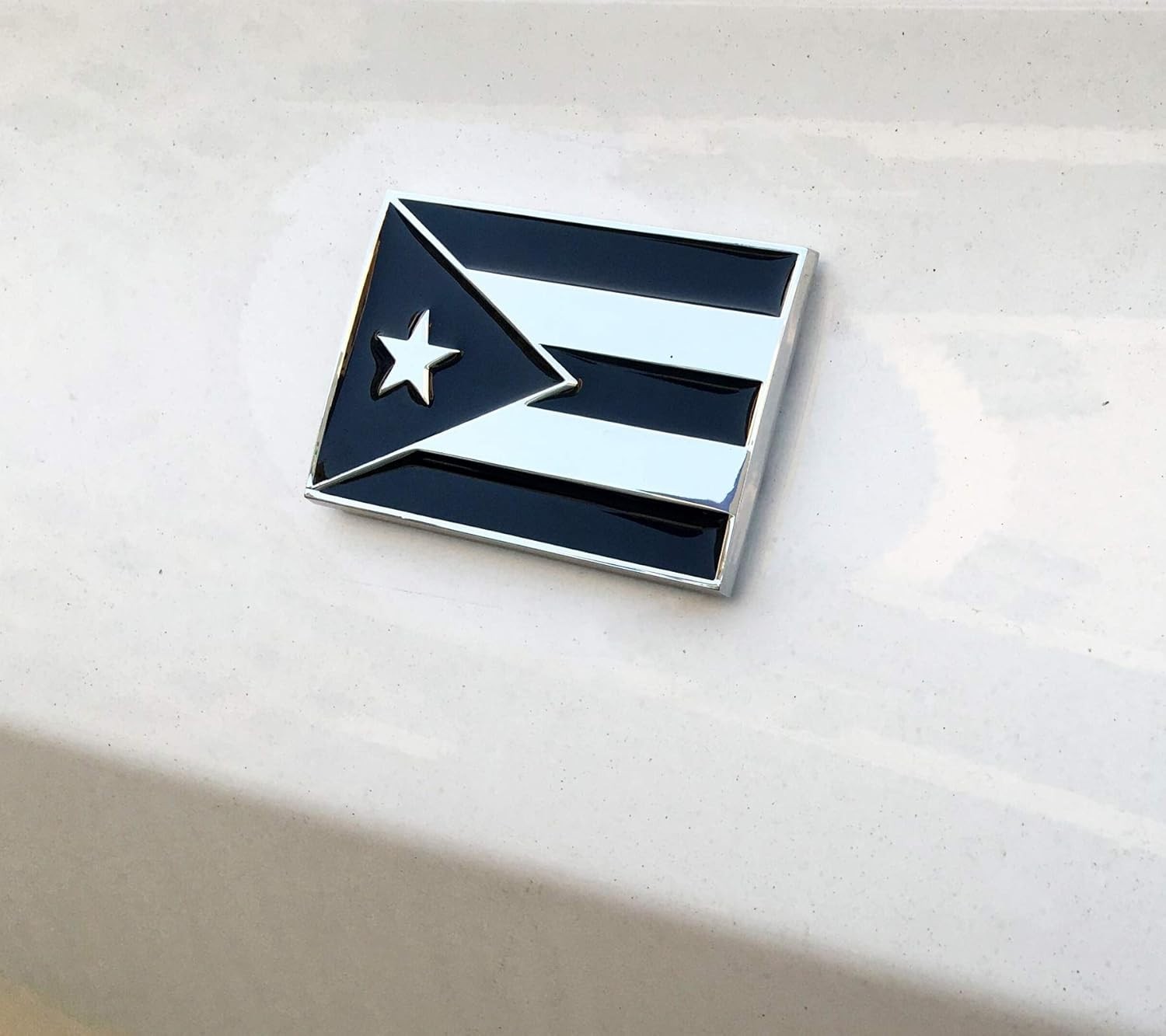 Patriotic 2-Pack Puerto Rico Flag Auto Emblems & Valve Stem Caps – Easy Apply!