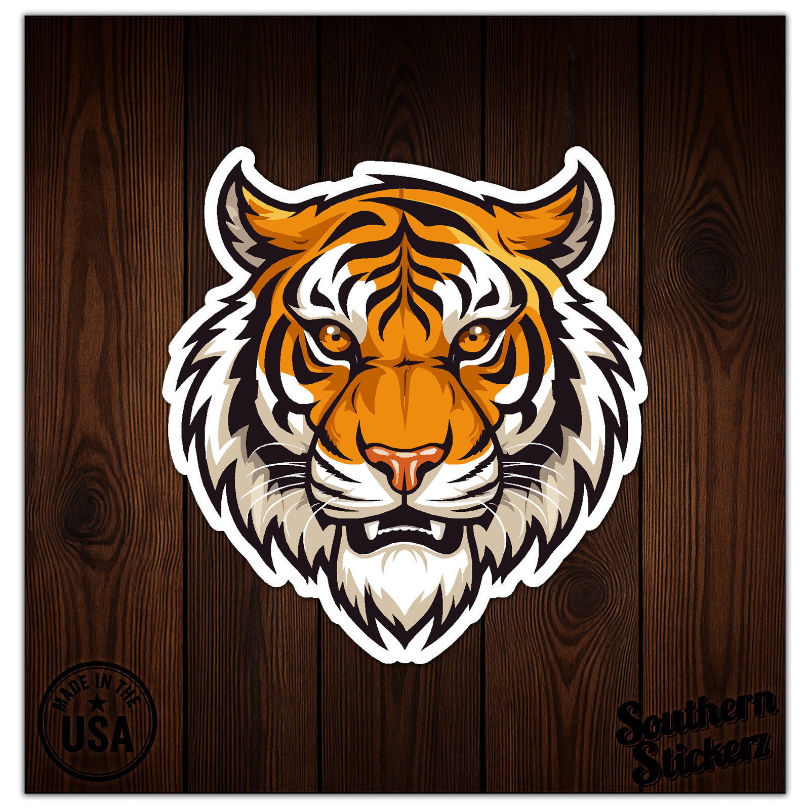 Tiger Head – Vinyl Decal Sticker – Car Window Laptop – ebn11240