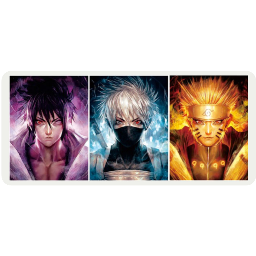 Naruto, Kakashi, Sasuke, Naruto Poster, 3D Poster, 3D Anime Picture