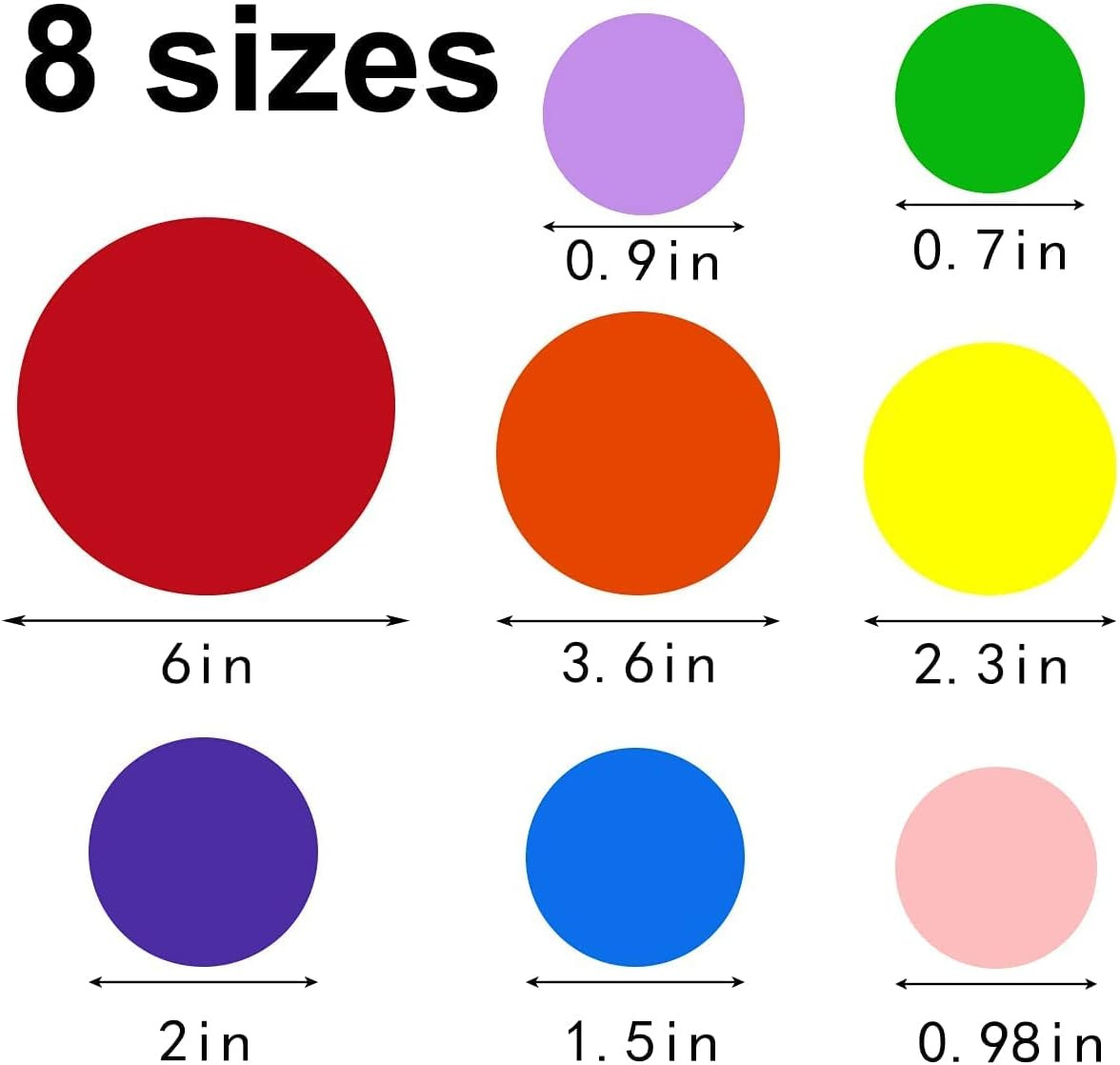 264 Pieces Polka Dot Wall Decals Circles Decals for Wall Vinyl Dots Stickers