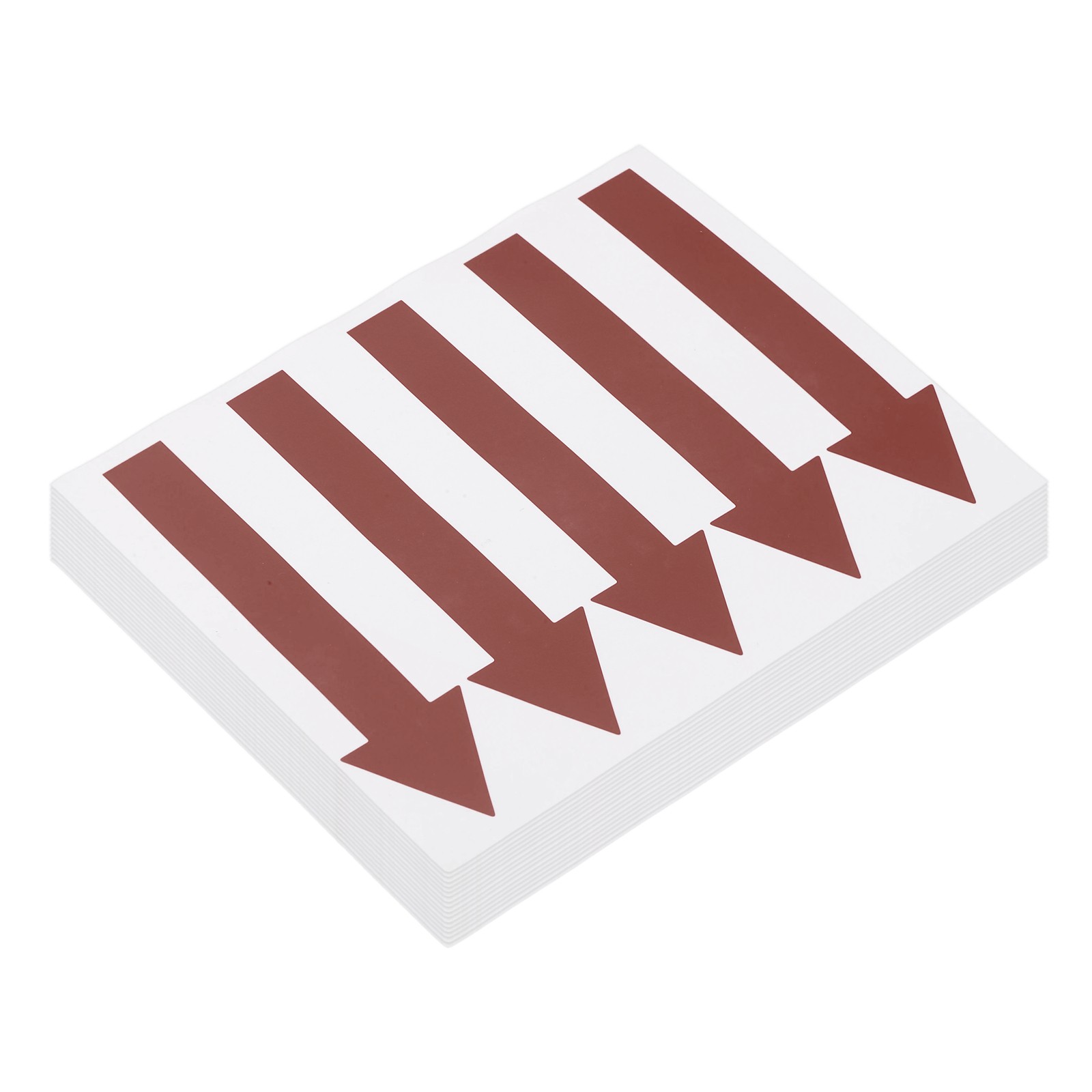 Arrow Sticker, (5×1.2 Inch, Dark Brown) (80 Pcs), Waterproof Arrow Sign Sticker