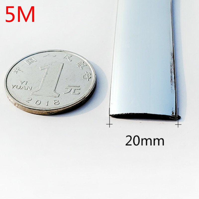 5M Universal Chrome Car Moulding Trim Strip car Door Edge Scratch Protector *