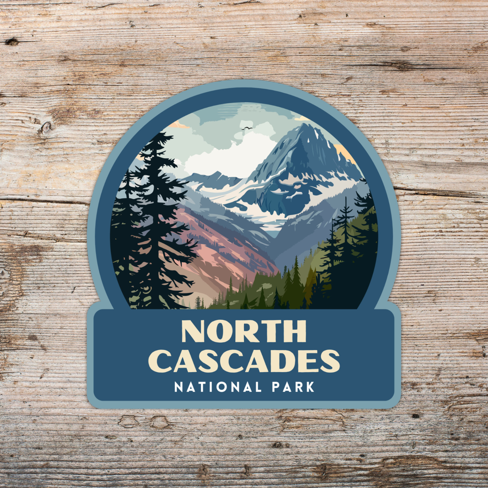 North Cascades National Park Sticker Vinyl Decal Laptop Water Bottle Cooler