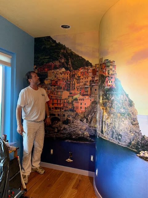 CINQUE TERRE Wallpaper 144×100″ Removable Wall Italy Seascape Amalfi Coast DIY