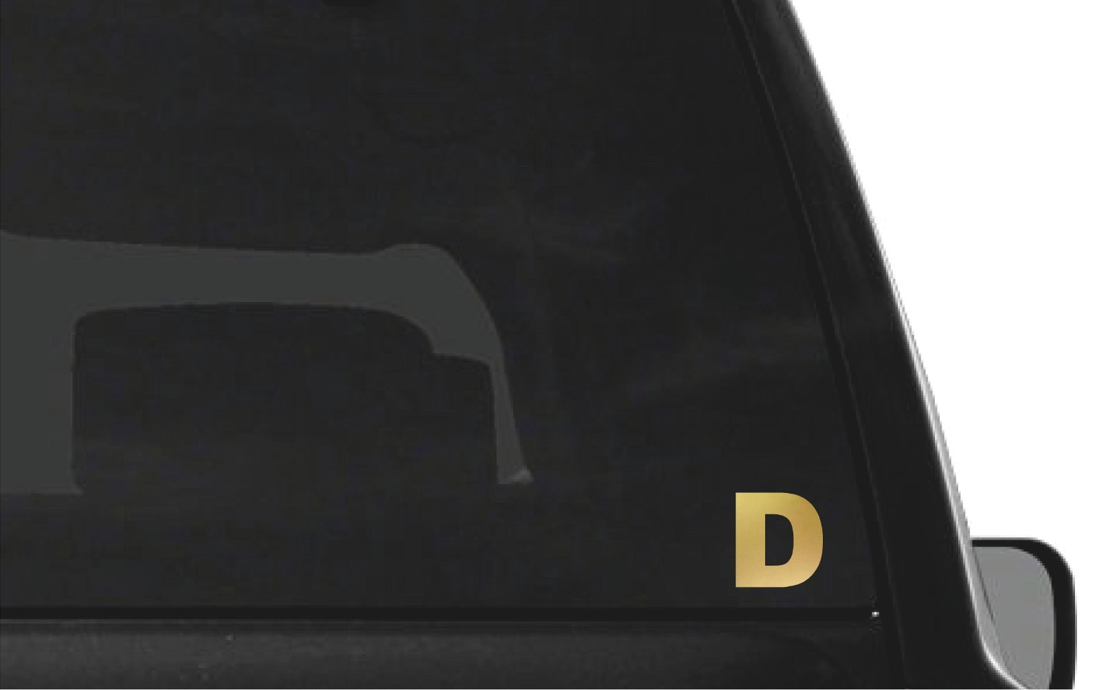 Letter D Initial Arial Black font Vinyl Sticker Decal Monogram Diploma