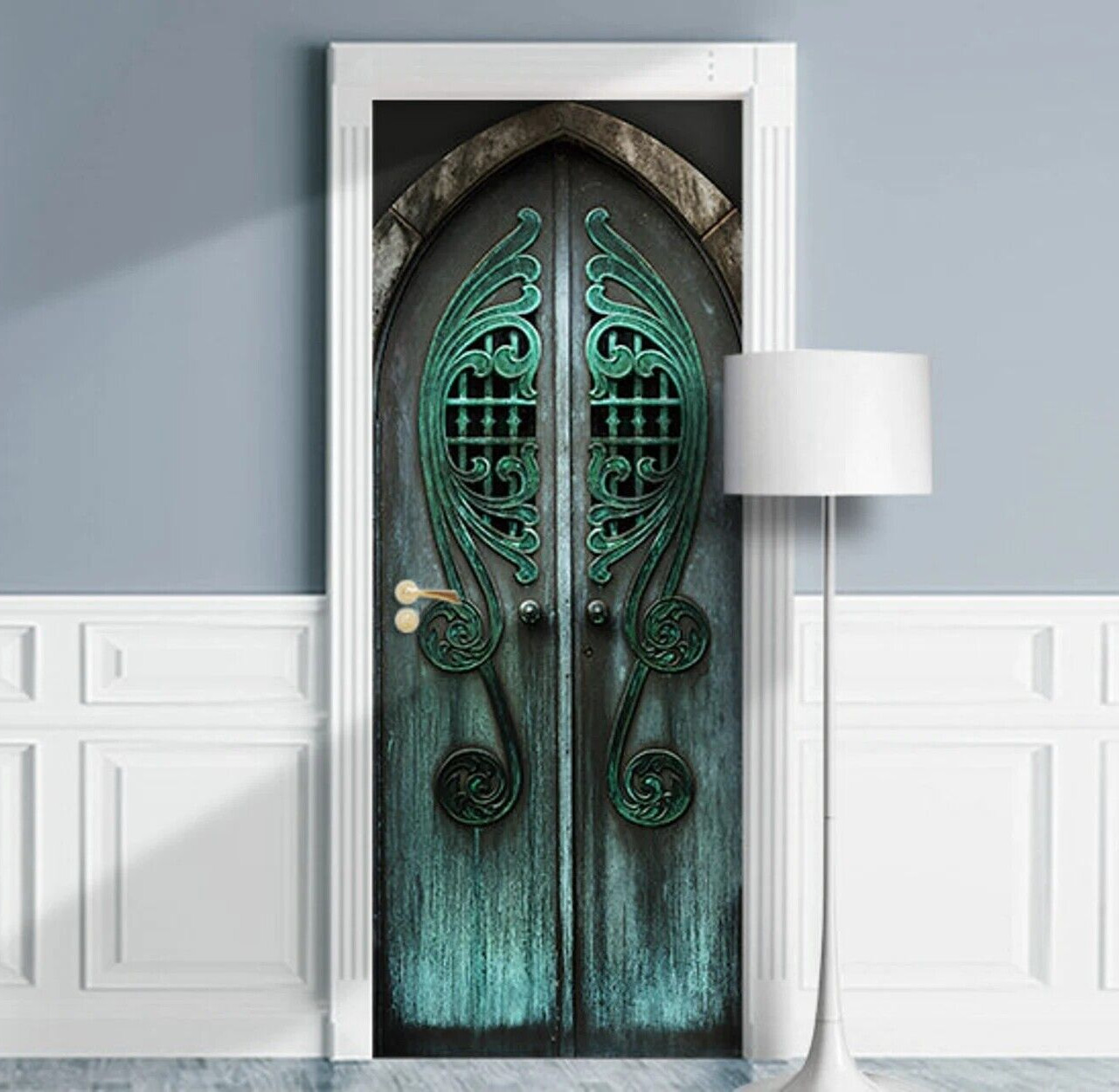 Fairy Door Mural Sticker, Laminated Cover, Decal, Peel’n’Stick. Single piece