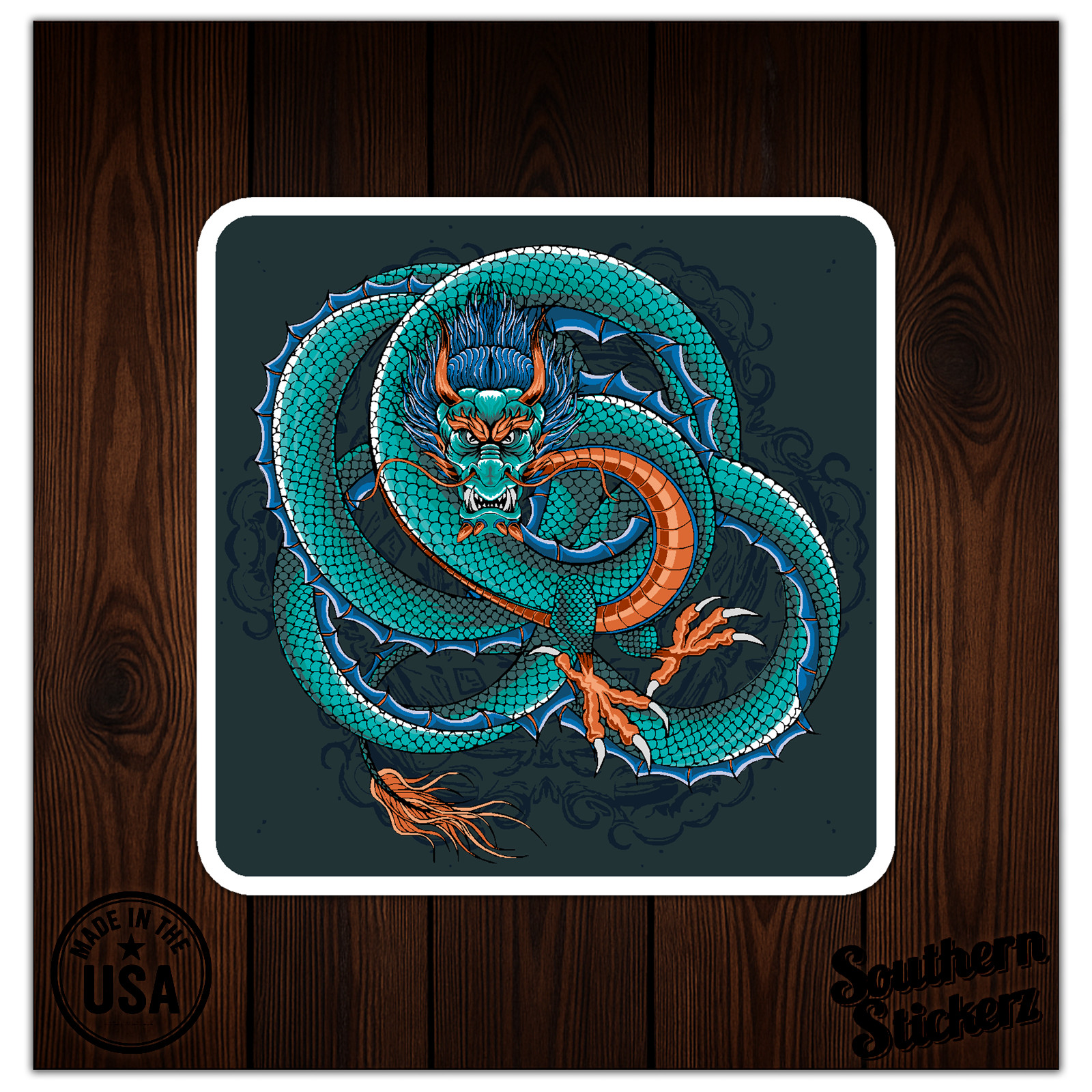 Asian Dragon – Vinyl Decal Sticker – Car Window Laptop – ebn8217