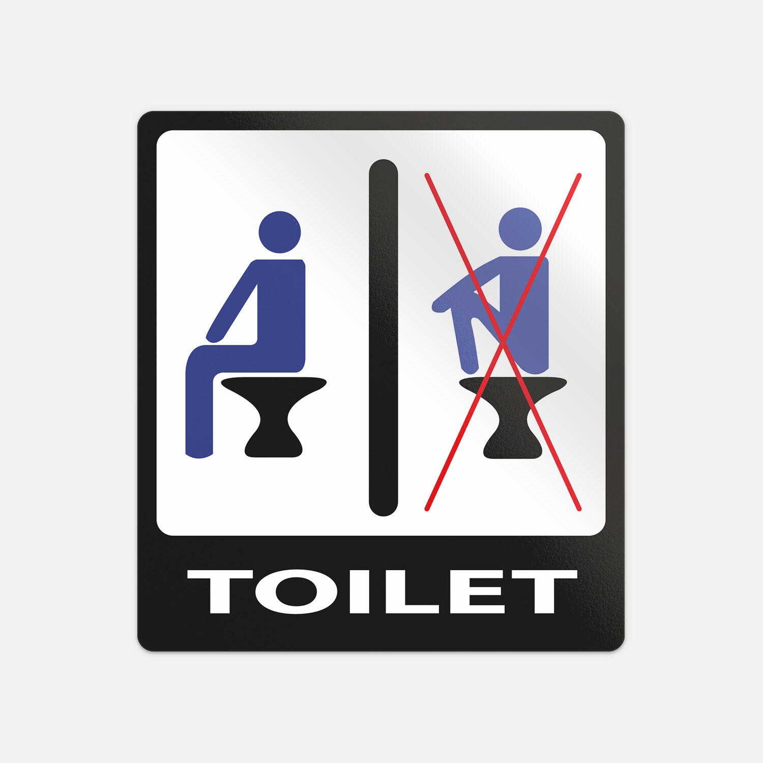 Funny Warning Educative Sign Do Not Sit On The Toilet Vinyl Sticker Decal