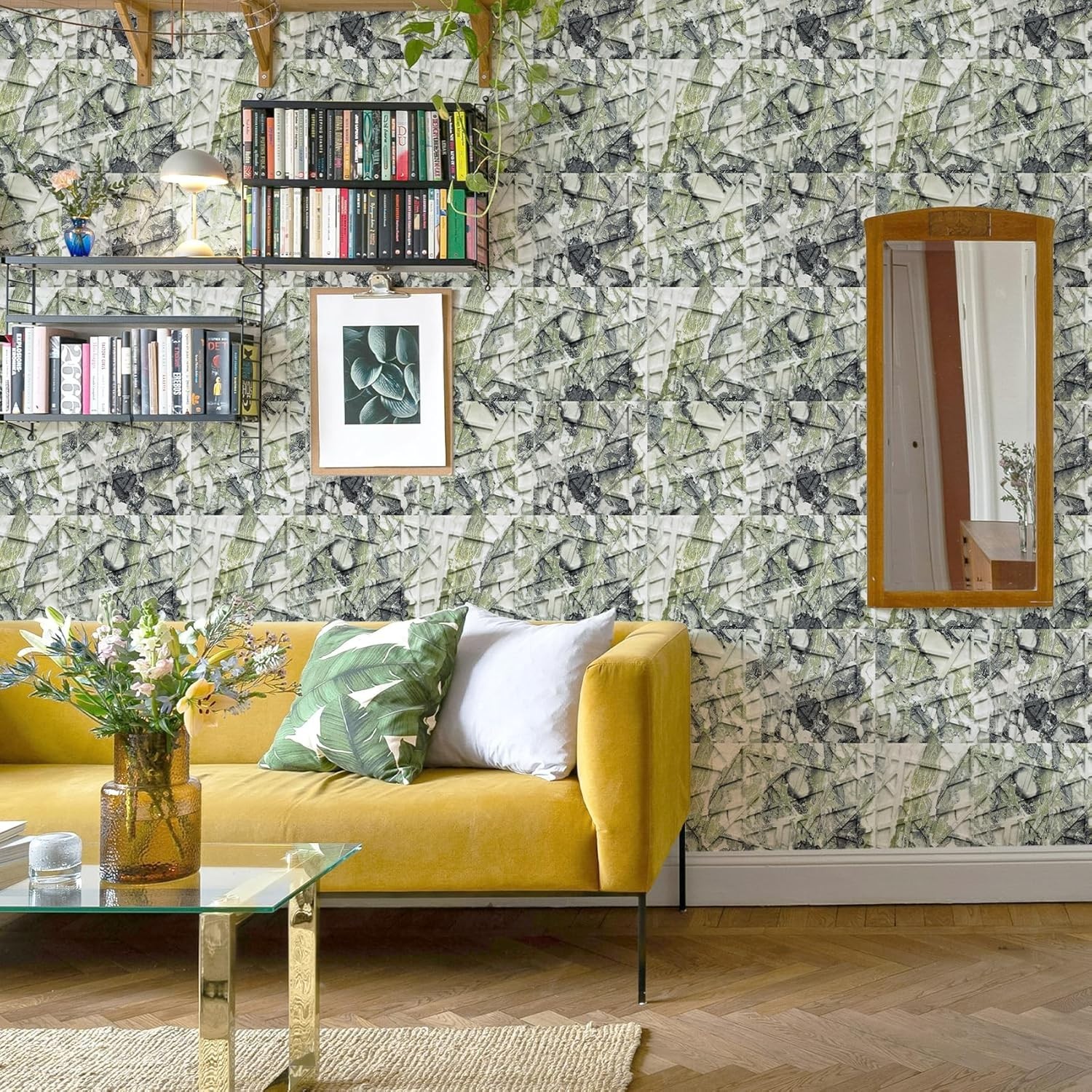 Transform Your Space with 33 Decorative 3D Wall Panels, 12”x12” Marble Style