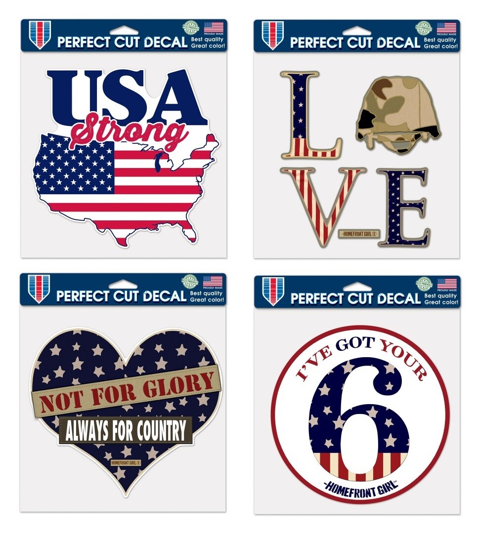 American Patriotic 8″ x 8″ Perfect Cut Car Window Decal