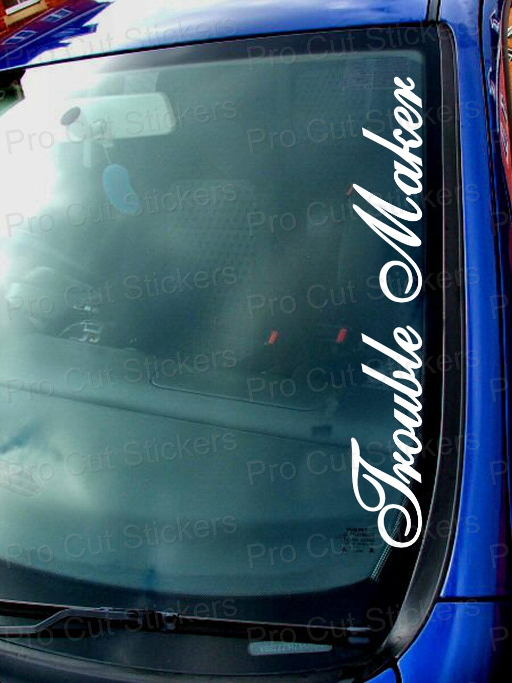 Trouble Maker Small – Large Windscreen Custom Phrase Slogan Car Sticker Decal