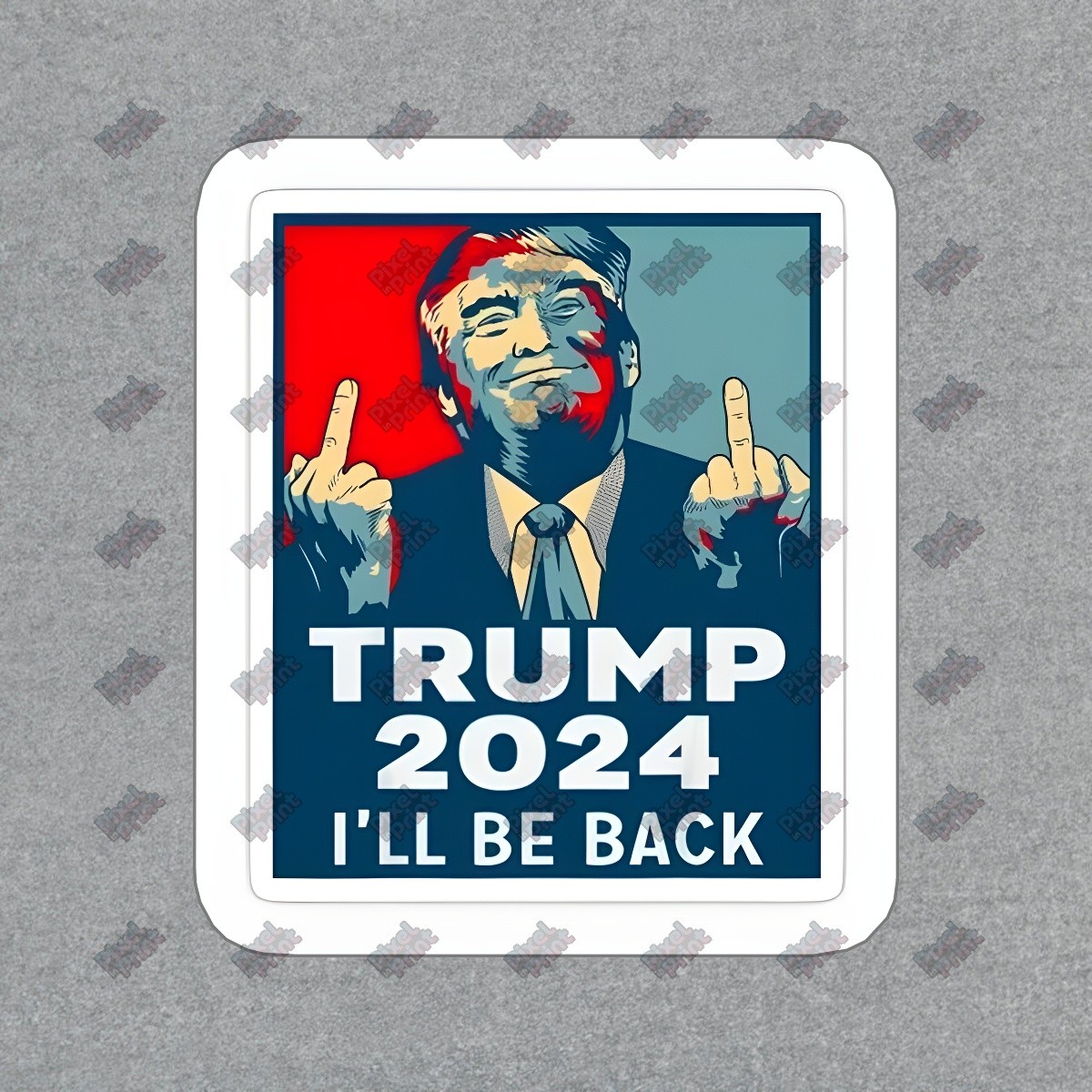 Trump 2024 Vinyl Sticker Political Decal Ill Be Back Patriotic Decor #562739