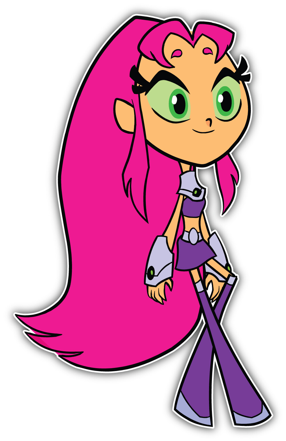 Starfire Teen Titans Cartoon Sticker Bumper – ”SIZES”